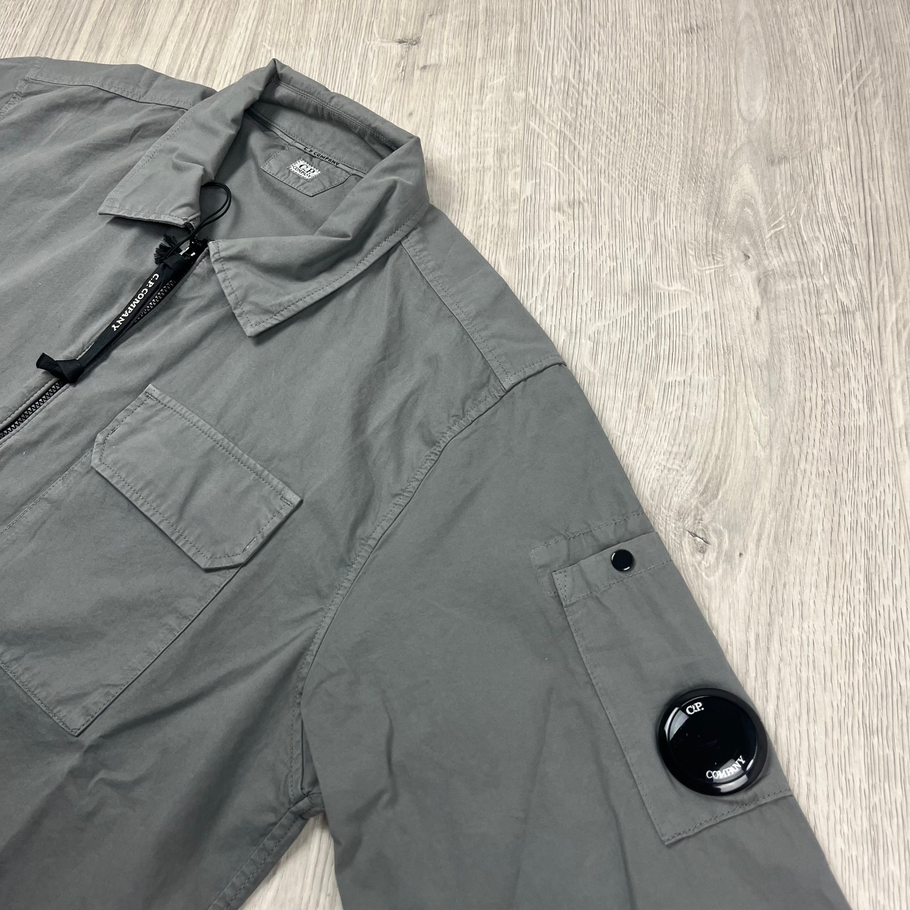 CP Company Zip Overshirt - Smoked Pearl Ironleague