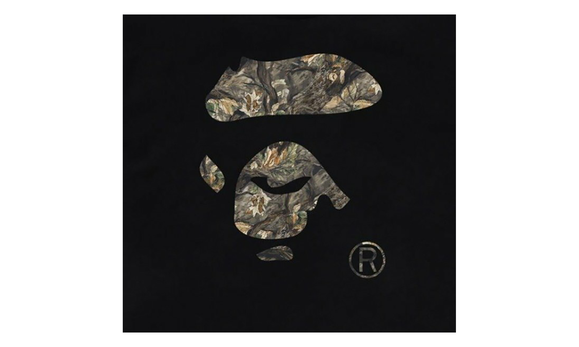 BAPE Tree Edge Camo Ape Face Tee Black / Brown 1L80110032 BLK