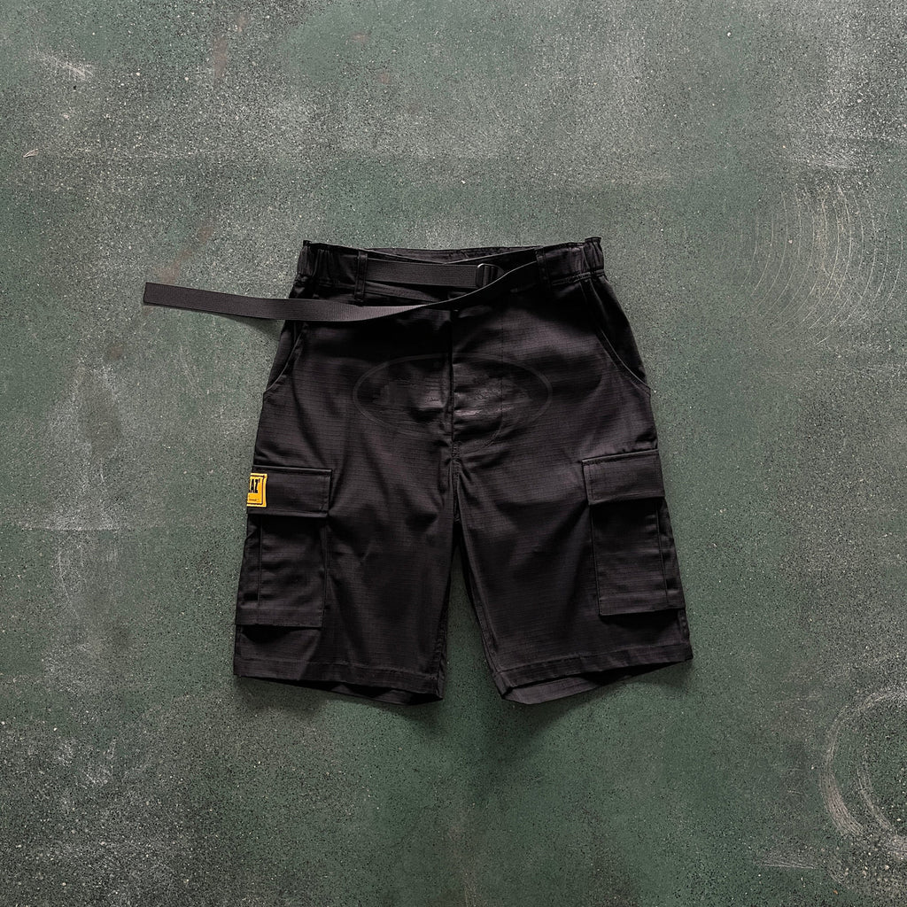 Corteiz Cargo Shorts - Black/Black Ironleague