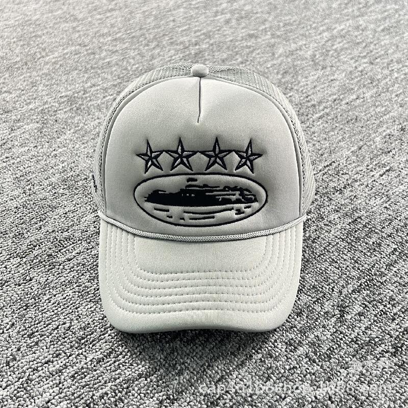 Corteiz Trucker Cap - Grey/White Ironleague