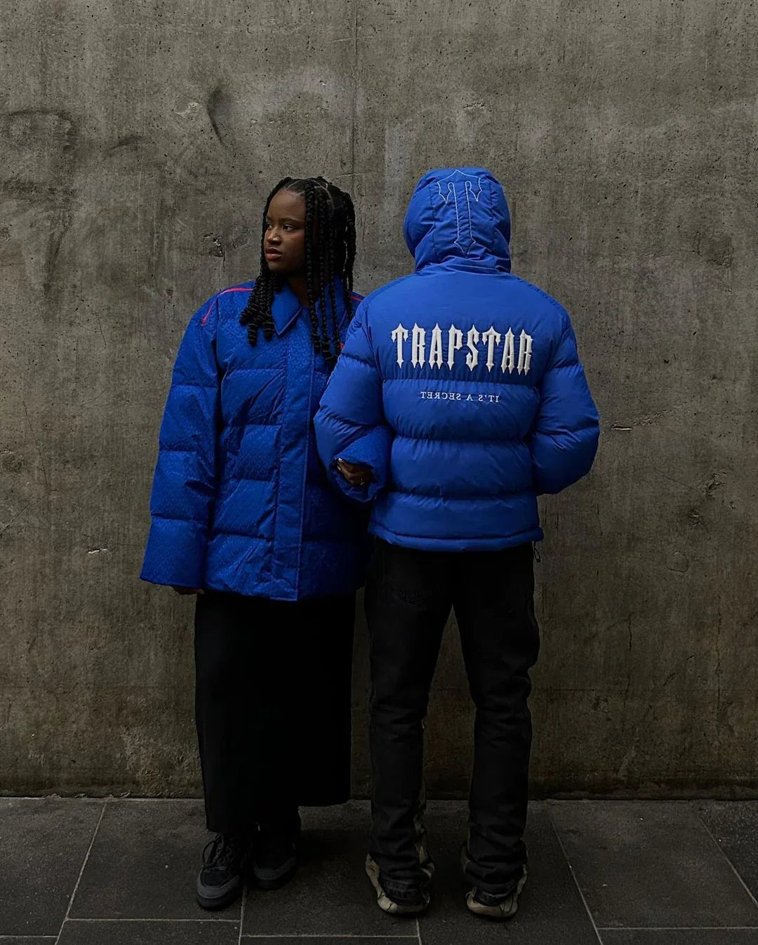 Trapstar Decoded 2022 Hooded Puffer Jacket - Blue Ironleague