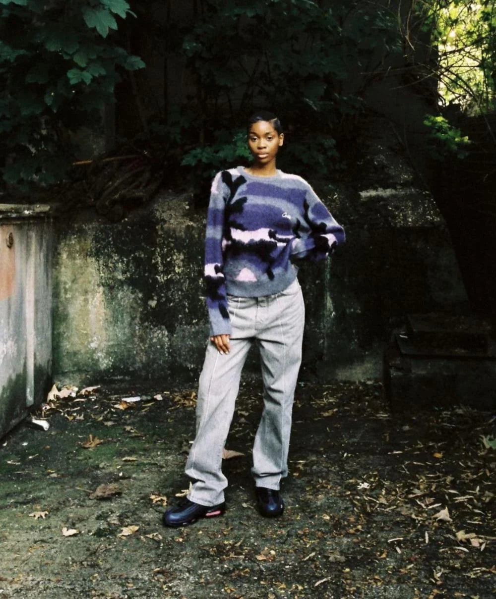 Corteiz More Hair Knit Sweater - Purple Camo Ironleague