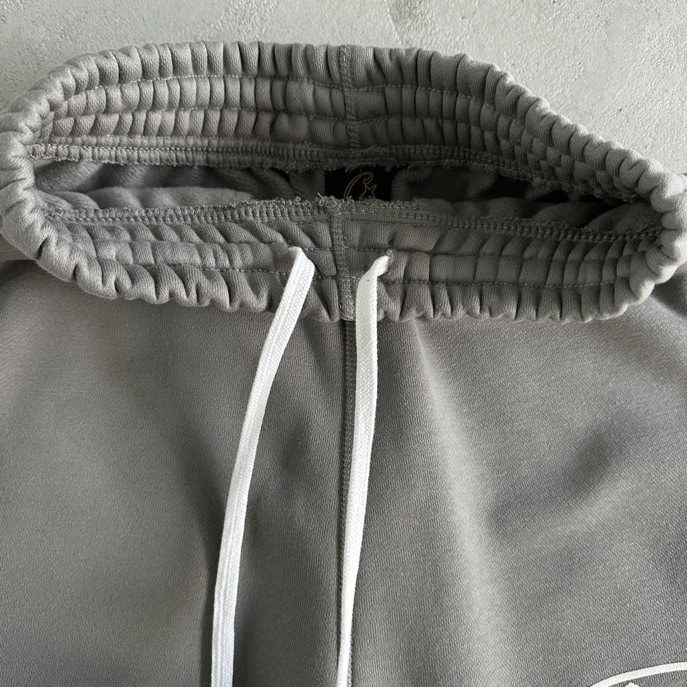 Corteiz Grey Island Puff Print Zip Set Ironleague
