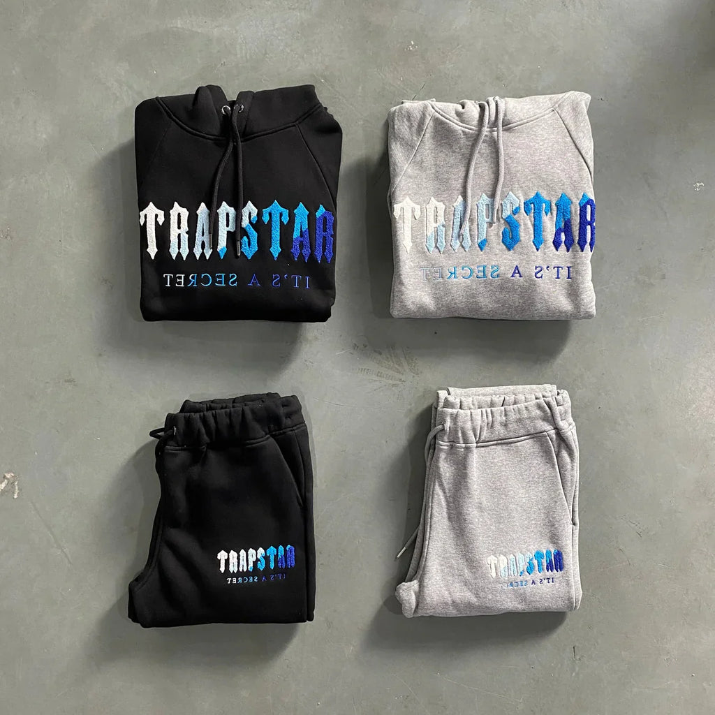 Trapstar Chenille Decoded Tracksuit Ice Flavours - Black/Grey Ironleague