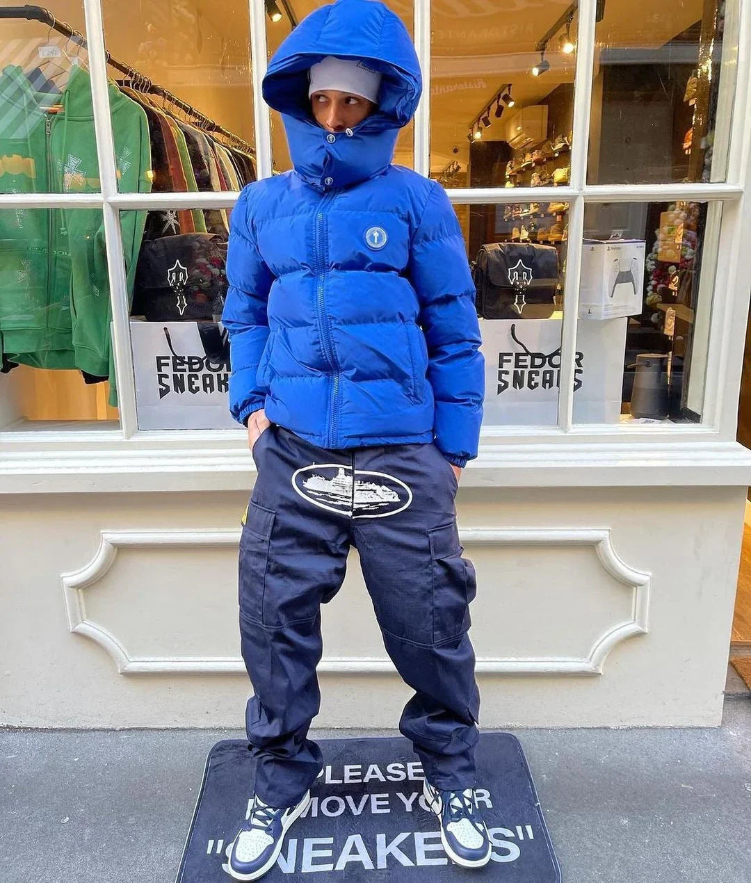 Trapstar Irongate Detachable Hooded Jacket - Blue Ironleague