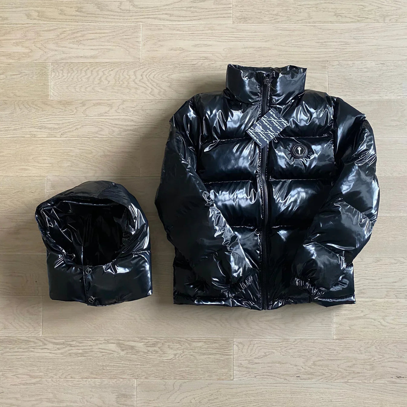 Trapstar Irongate Arch Puffer Jacket - Glossy Black Ironleague