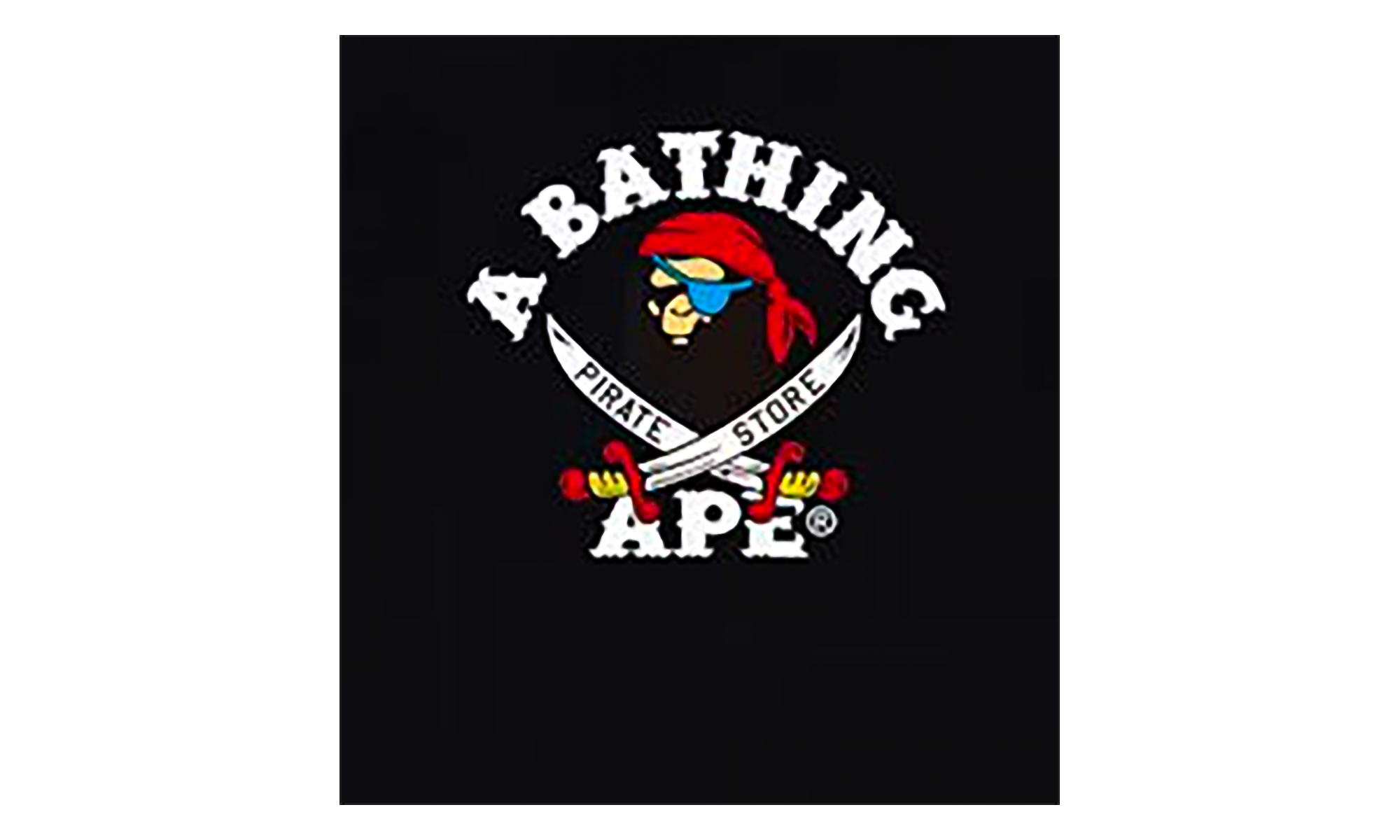 BAPE Ape Pirate Tee Black 4I72110003 BLACK