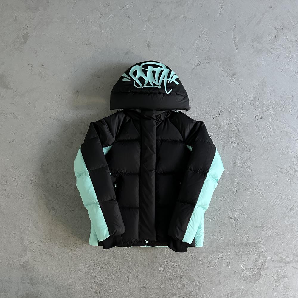 Syna Puffer Coat - Black/Blue Ironleague
