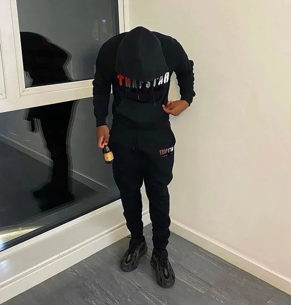 Trapstar Chenille Decoded Tracksuit - Grey/Black Ironleague
