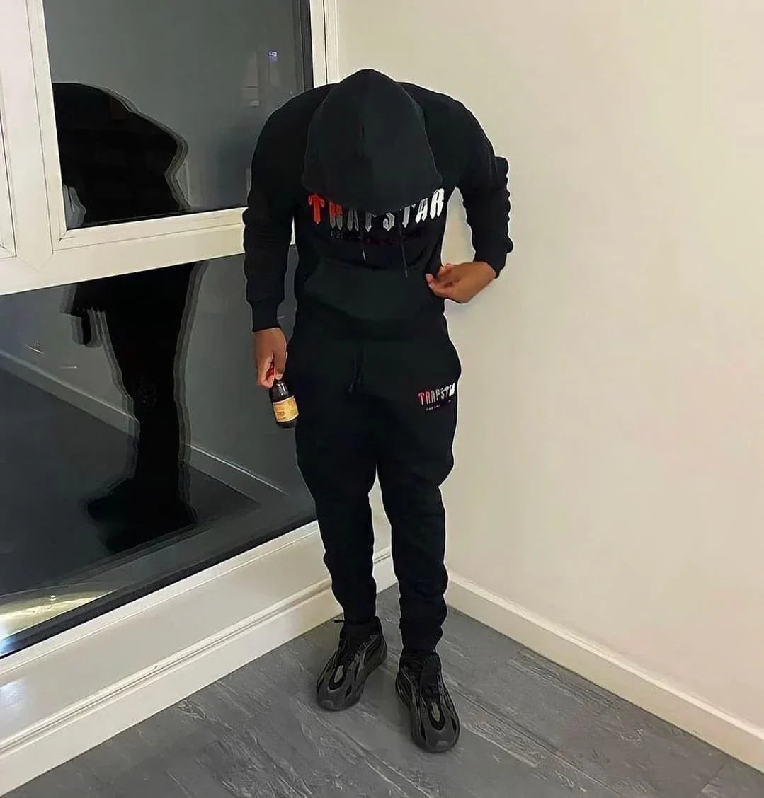 Trapstar Chenille Decoded Tracksuit - Grey/Black Ironleague