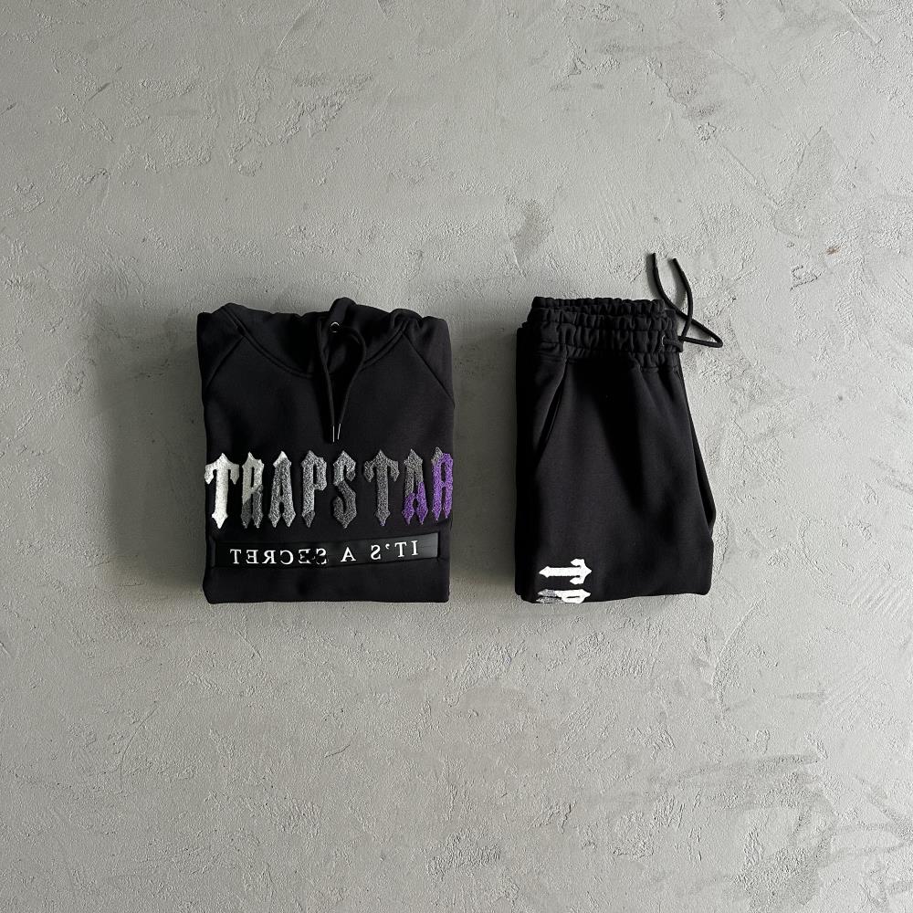 Trapstar Chenille Decoded 2.0 Tracksuit - Black/Purple Ironleague
