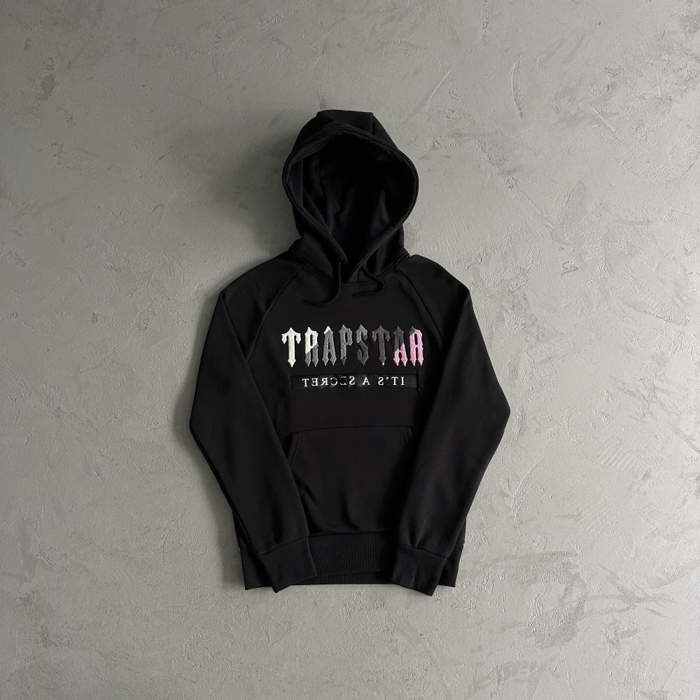 Trapstar Decoded Short Set - Black/Pink Ironleague