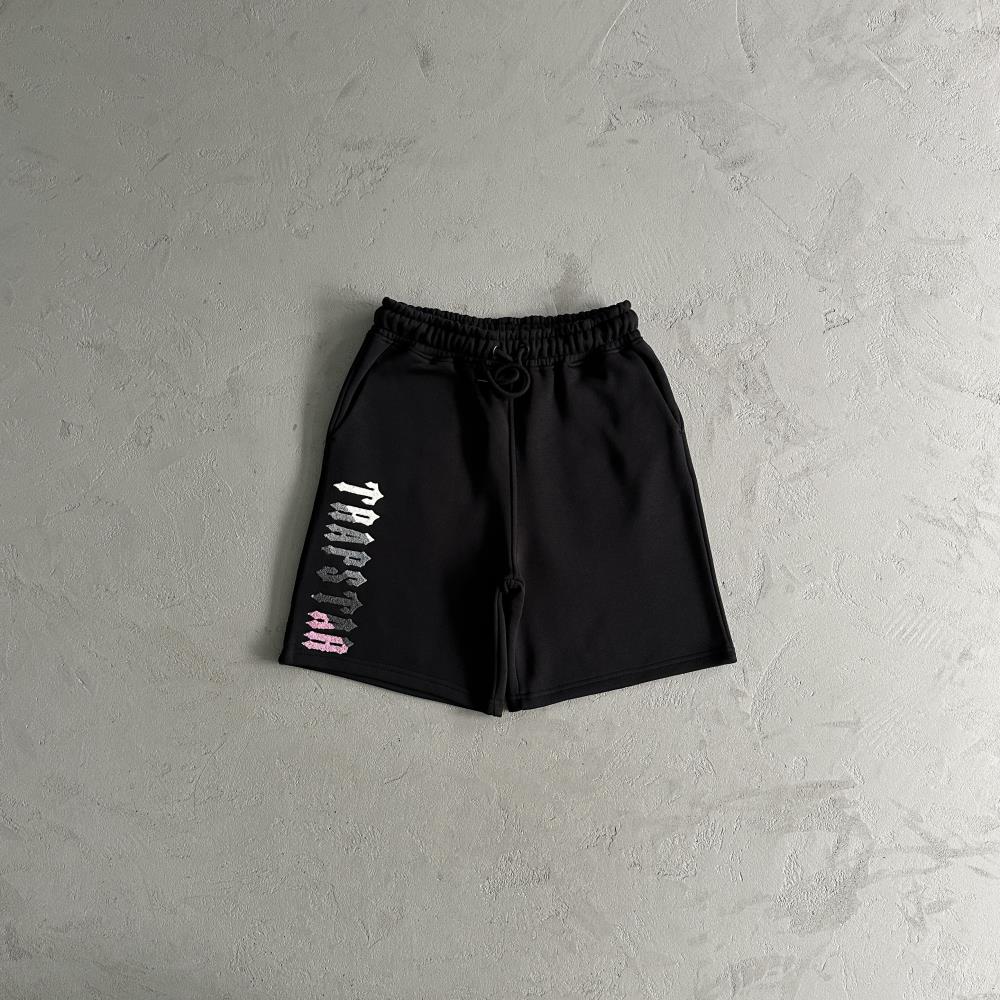 Trapstar Decoded Short Set - Black/Pink Ironleague