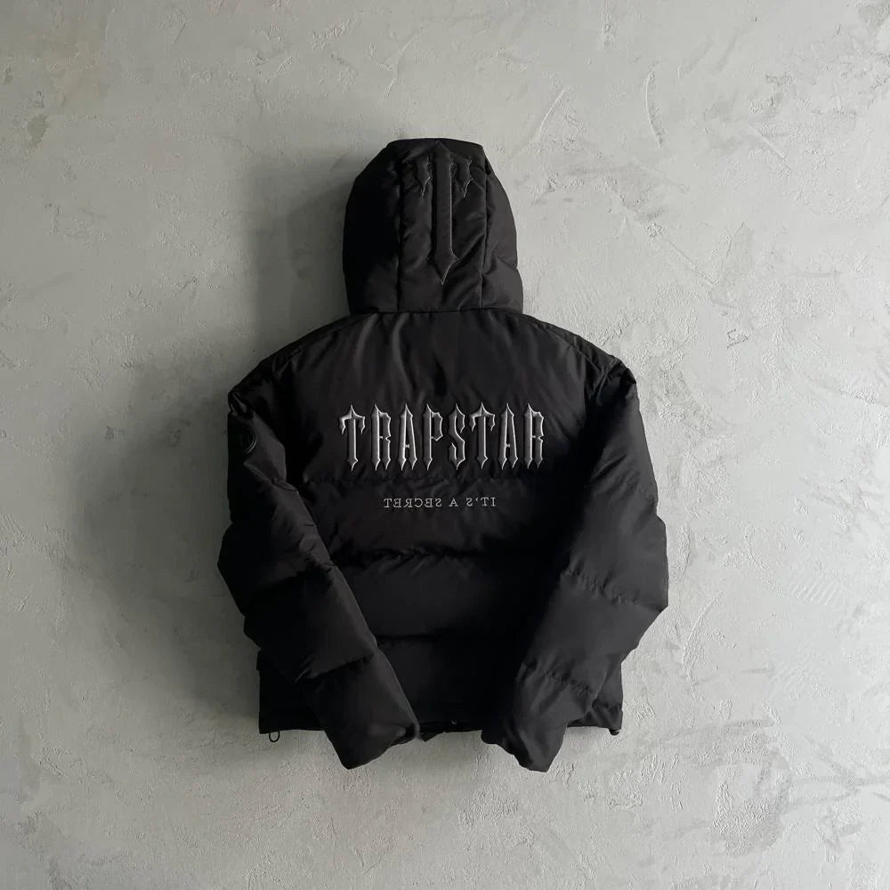 Trapstar Decoded 2025 Hooded Puffer - Blackout Edition Ironleague