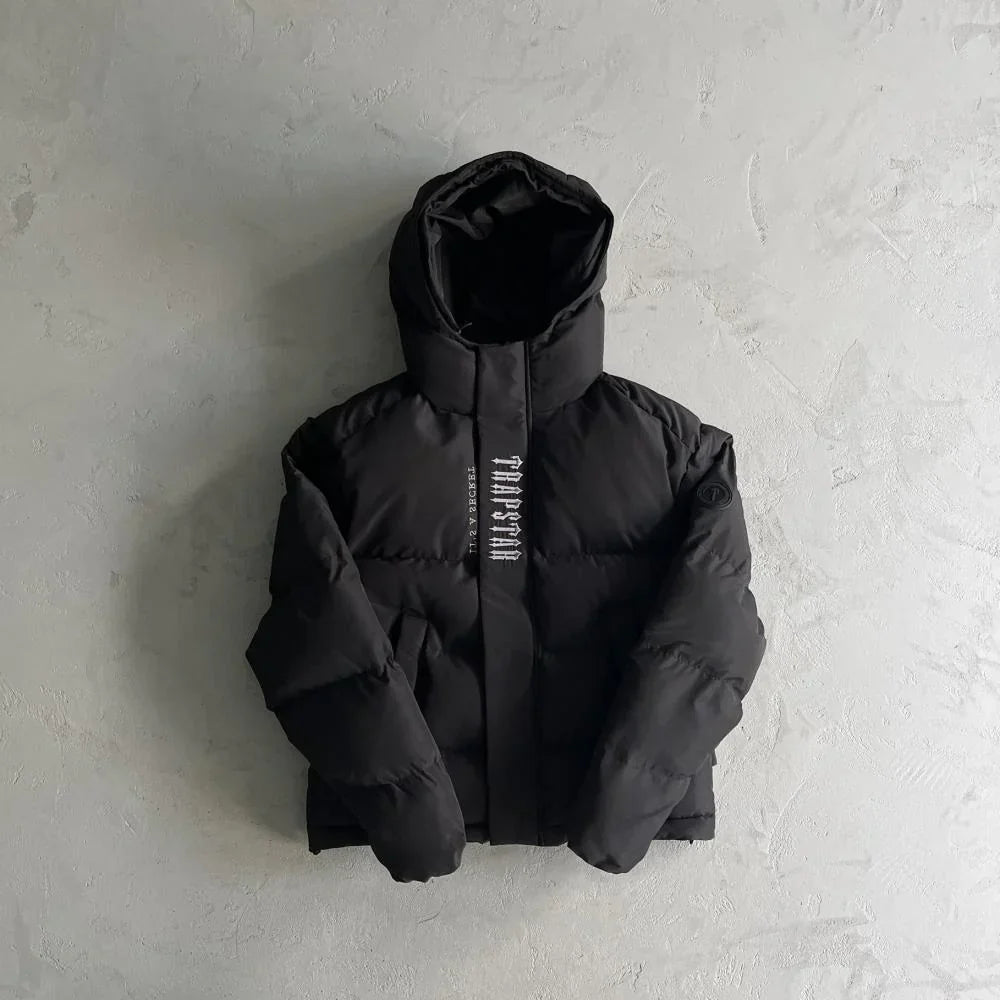 Trapstar Decoded 2025 Hooded Puffer - Blackout Edition Ironleague