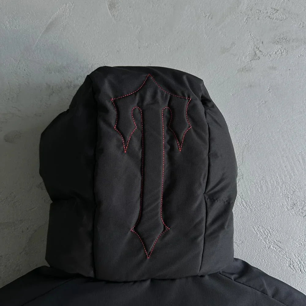 Trapstar Decoded 2.0 Hooded Puffer - Black/Red Ironleague