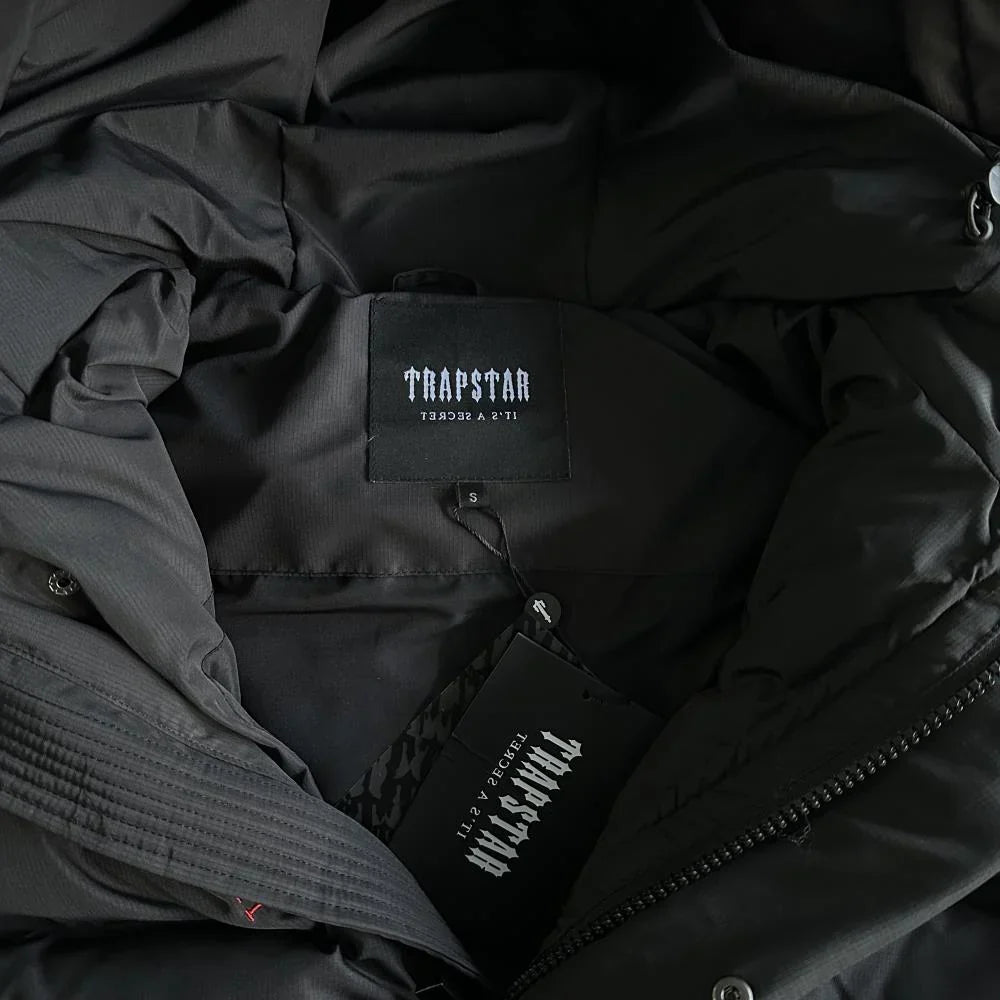 Trapstar Decoded 2.0 Hooded Puffer - Black/Red Ironleague