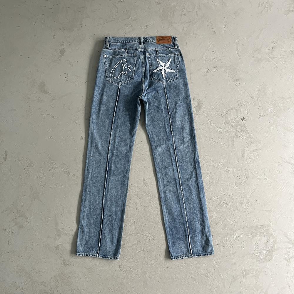 Corteiz Denim Jeans - Washed Blue Ironleague