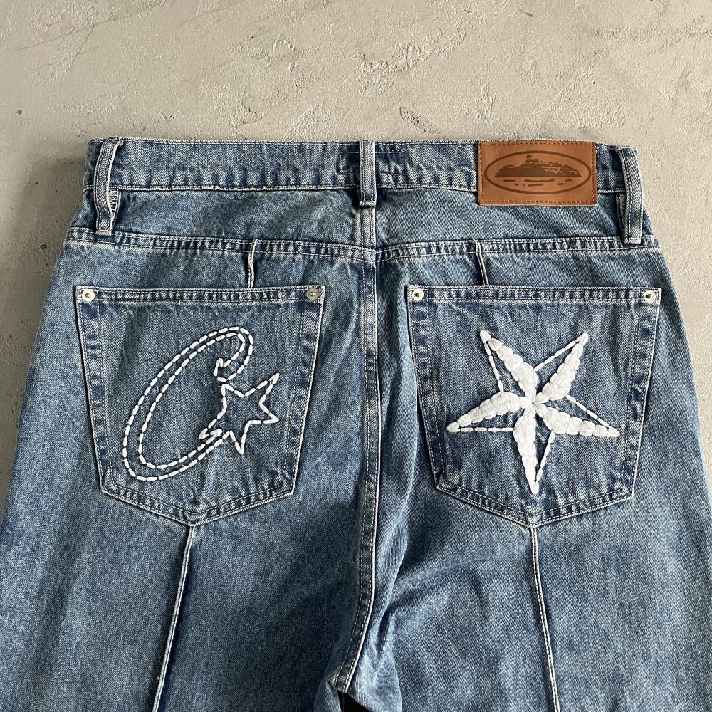 Corteiz Denim Jeans - Washed Blue Ironleague