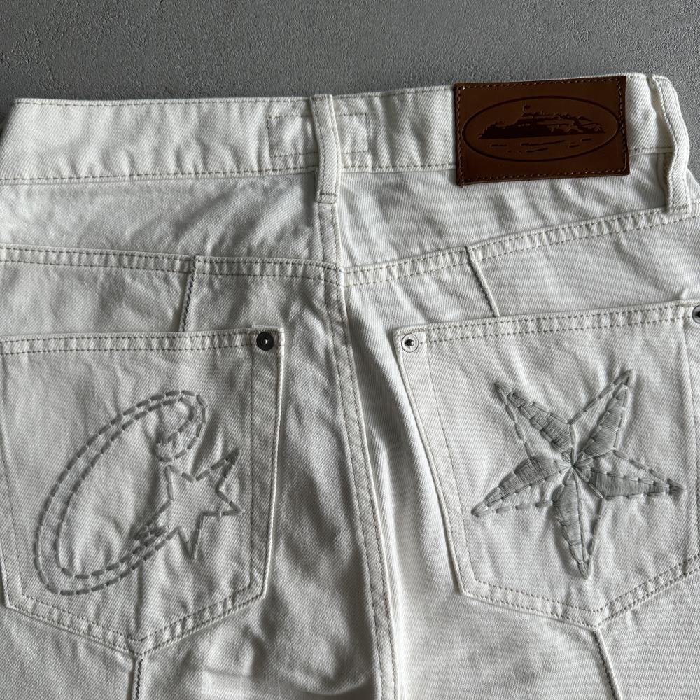 Corteiz Denim Shorts - White Ironleague