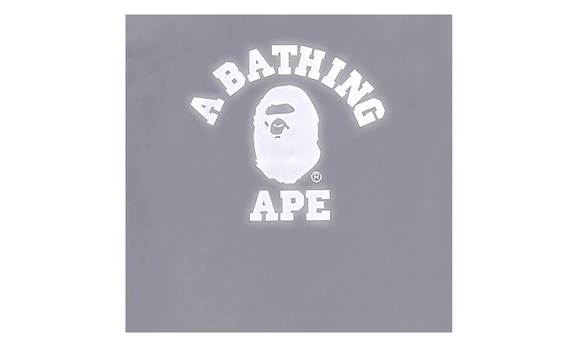 BAPE Reflective On College SS Tee White 0ZXTEM00710XQ WHX