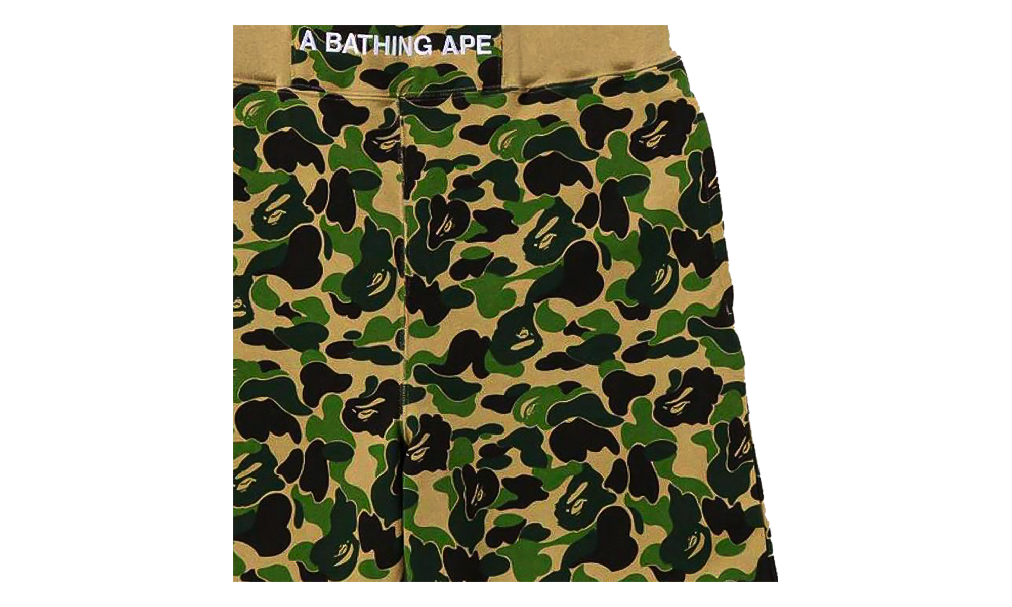 BAPE ABC Camo Sweat Shorts Green 1I30 153 017 GREEN