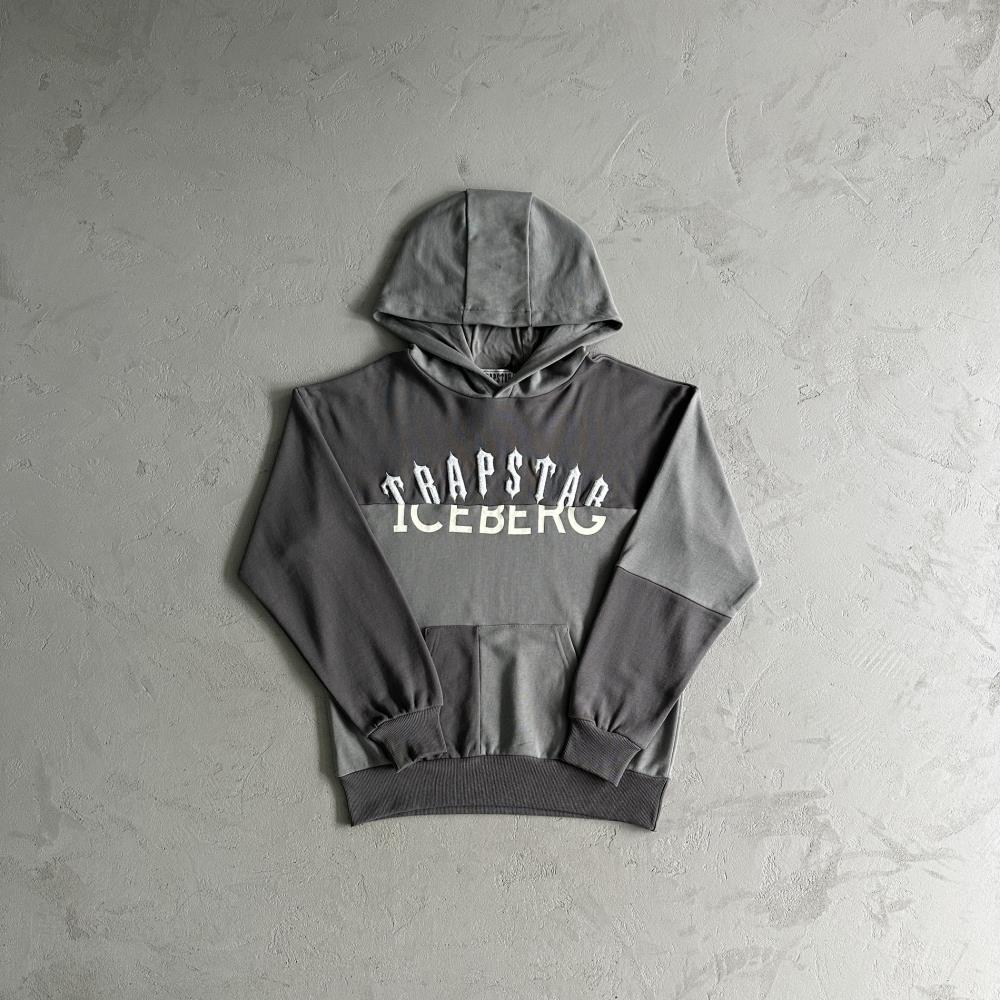 Trapstar x Iceberg Deconstructed Hoodie - Grey Ironleague