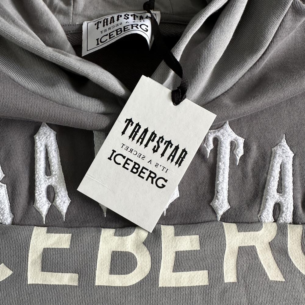 Trapstar x Iceberg Deconstructed Hoodie - Grey Ironleague
