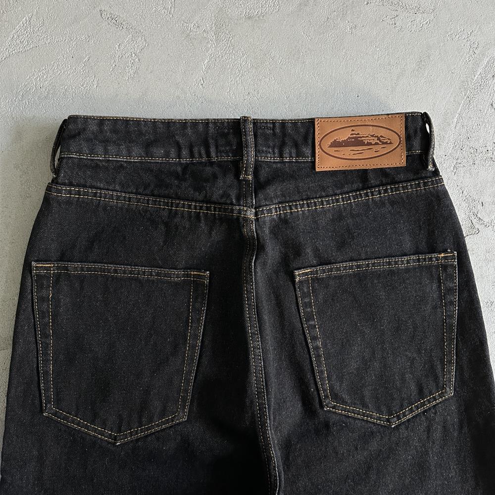 Corteiz Island Baggy Jeans - Black Ironleague