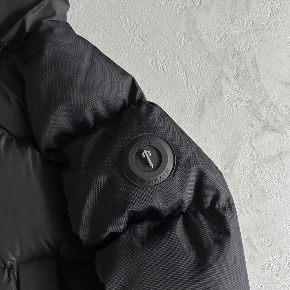 Trapstar Irongate Arch Puffer Jacket - Black/Black Ironleague
