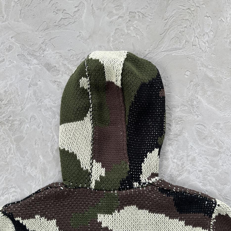 Corteiz Alcatraz Heavy Knit Zip Hoodie - Camo Ironleague