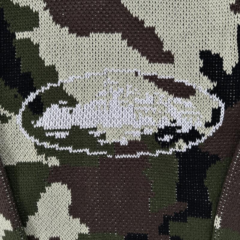 Corteiz Alcatraz Heavy Knit Zip Hoodie - Camo Ironleague