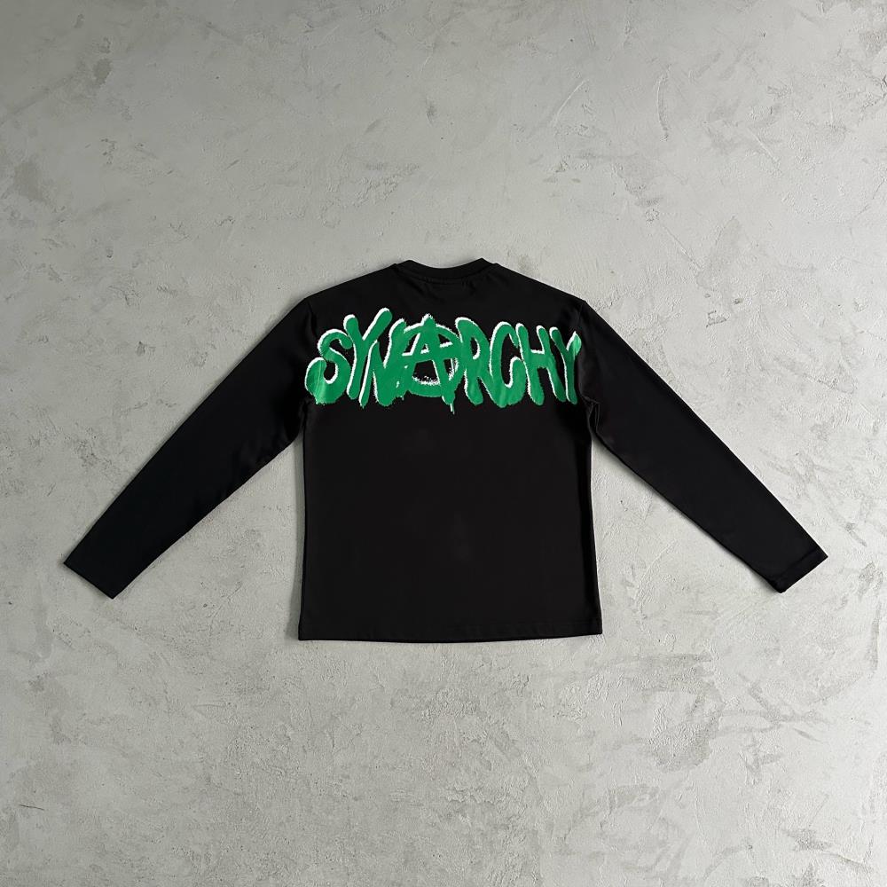 Syna Long Sleeve - Black/Green Ironleague