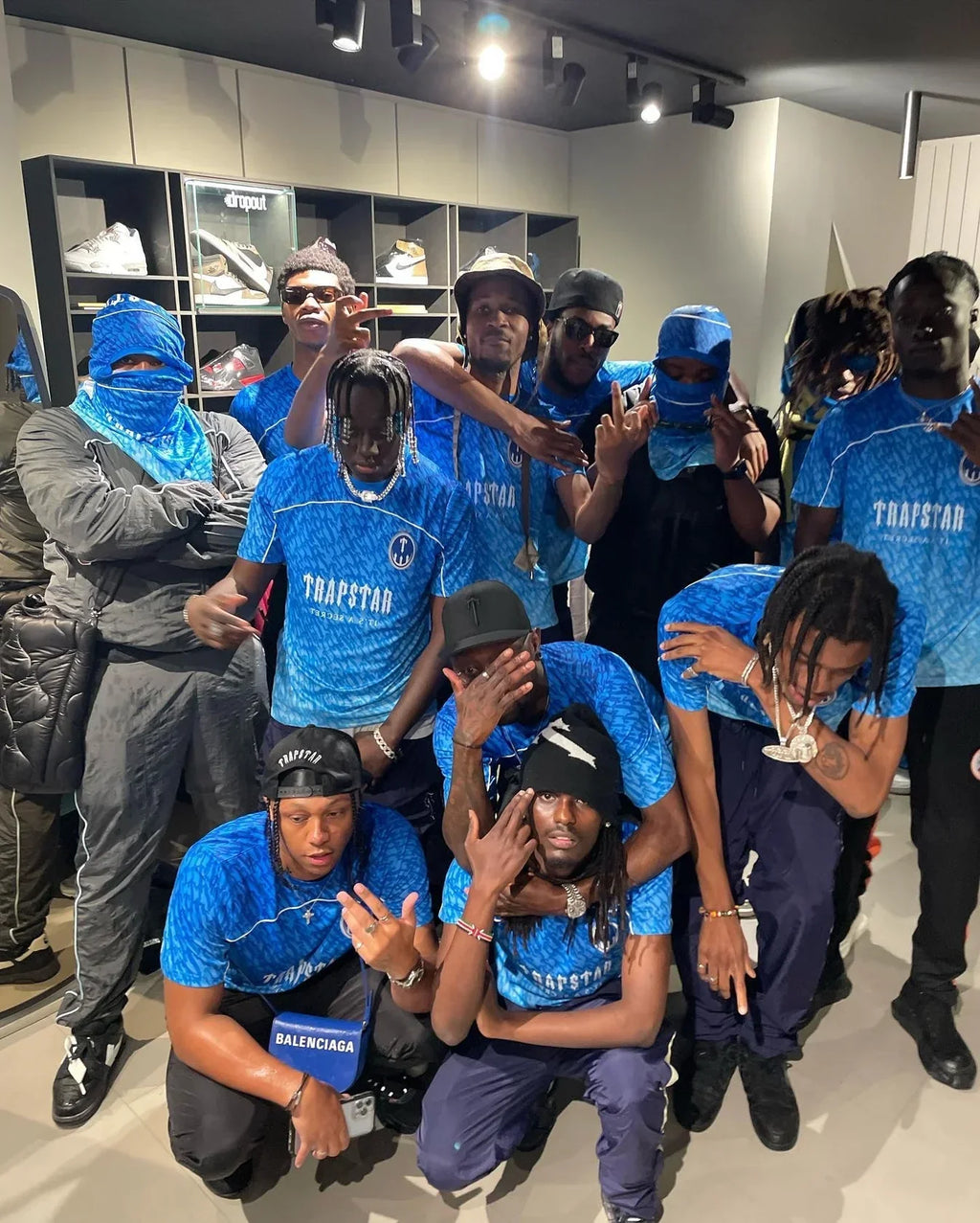 Trapstar T Football Jersey - Blue Ironleague