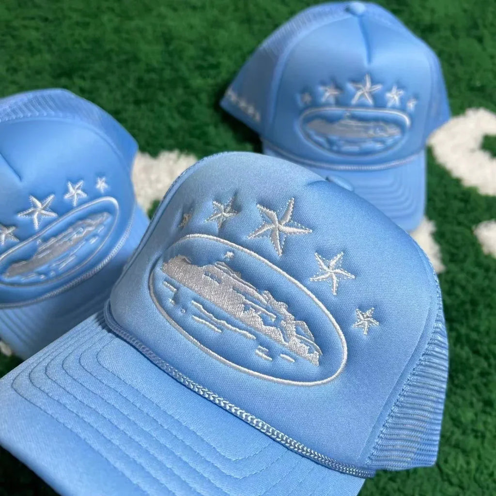 Corteiz 5 Star Embroidery Trucker Caps Ironleague