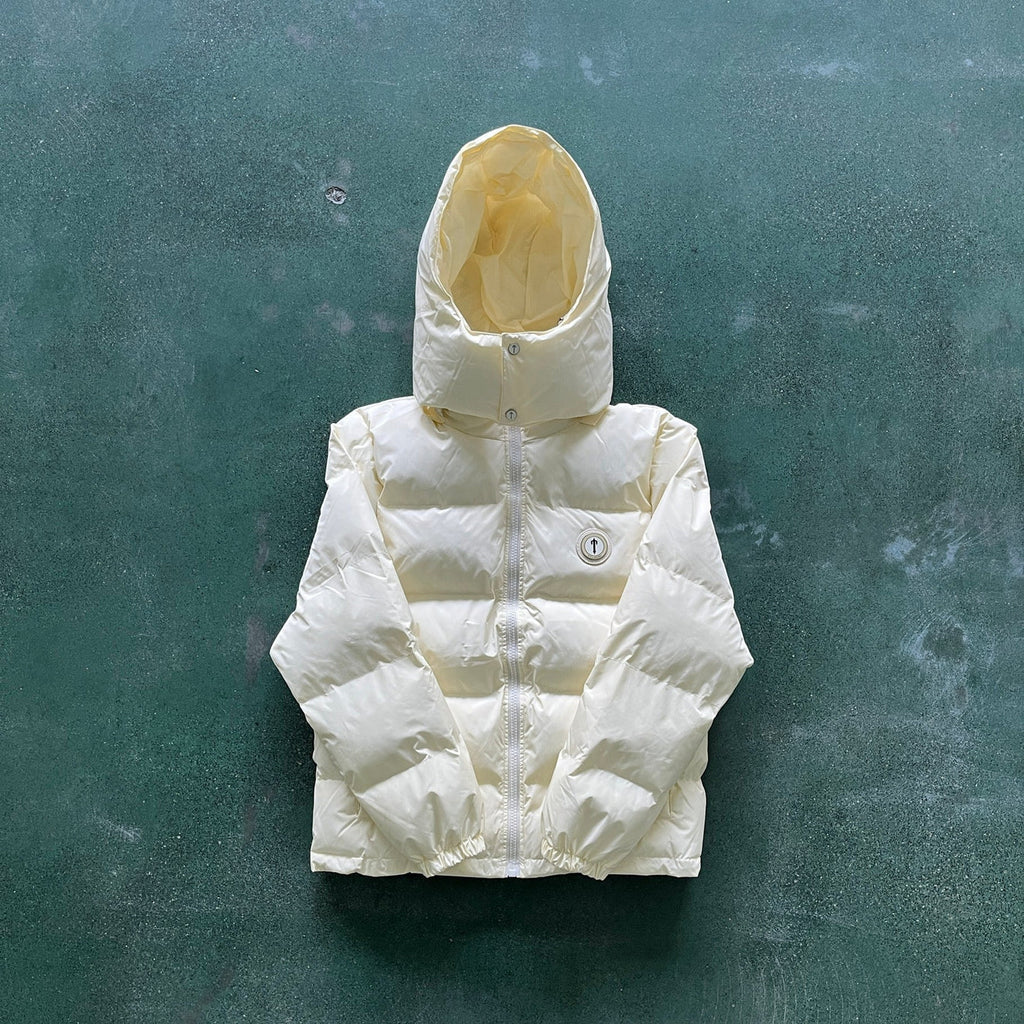 Trapstar Detachable Hooded Puffer Jacket - Cream Ironleague