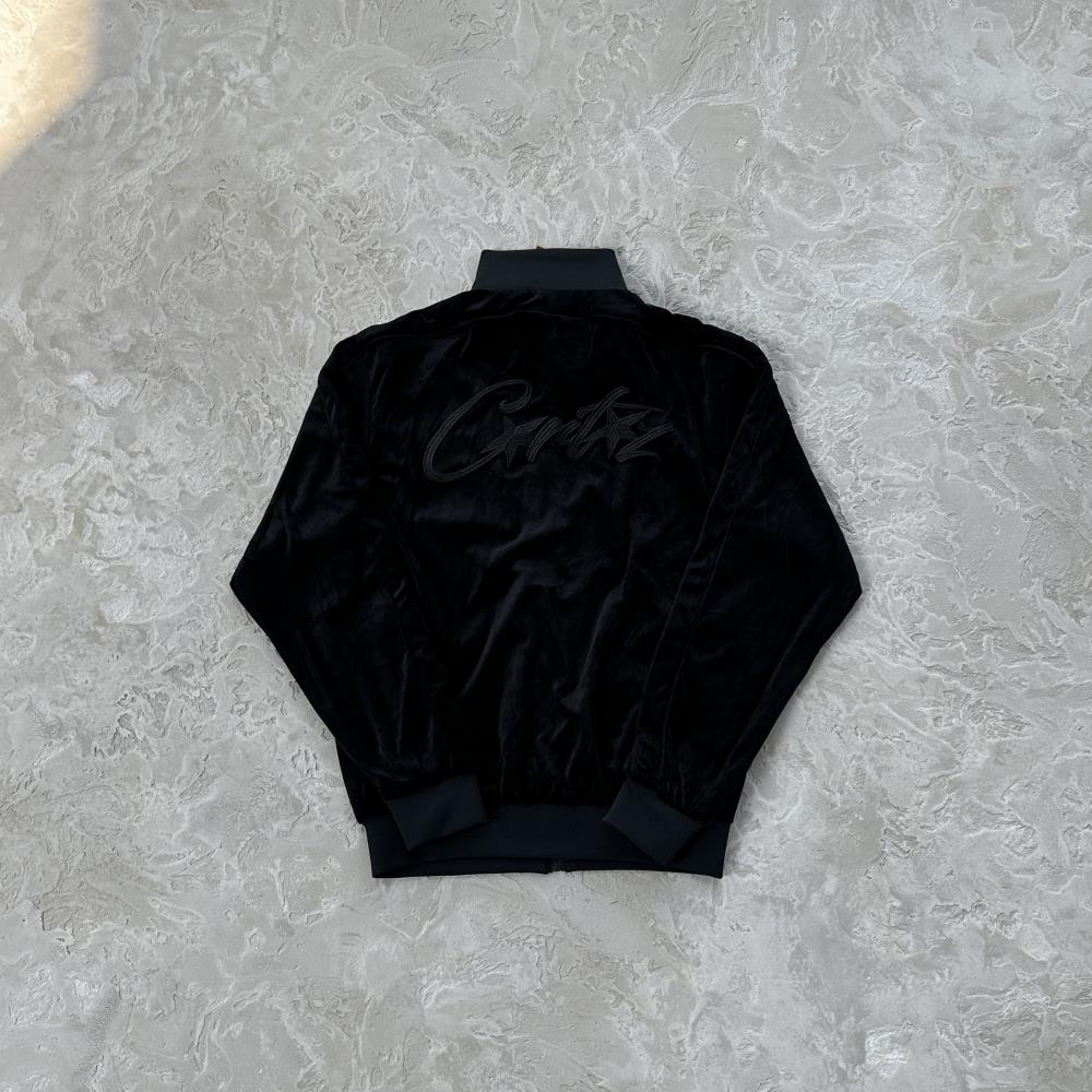 Corteiz Velvet Tracksuit - Black/Black Ironleague