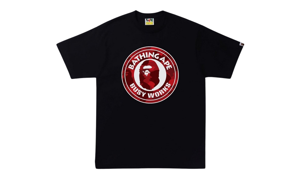 BAPE Color Camo Busy Works Tee (SS22) Black Double Red 1I30 110 013 BLACK RED