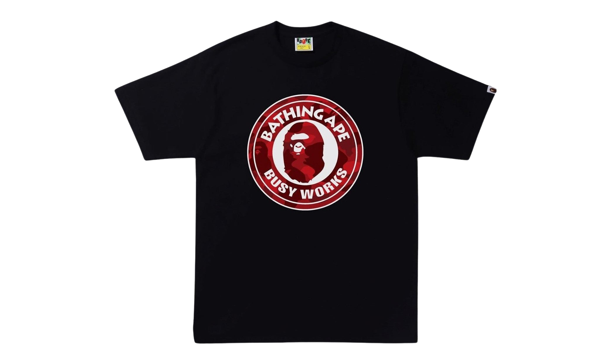 BAPE Color Camo Busy Works Tee (SS22) Black Double Red 1I30 110 013 BLACK RED