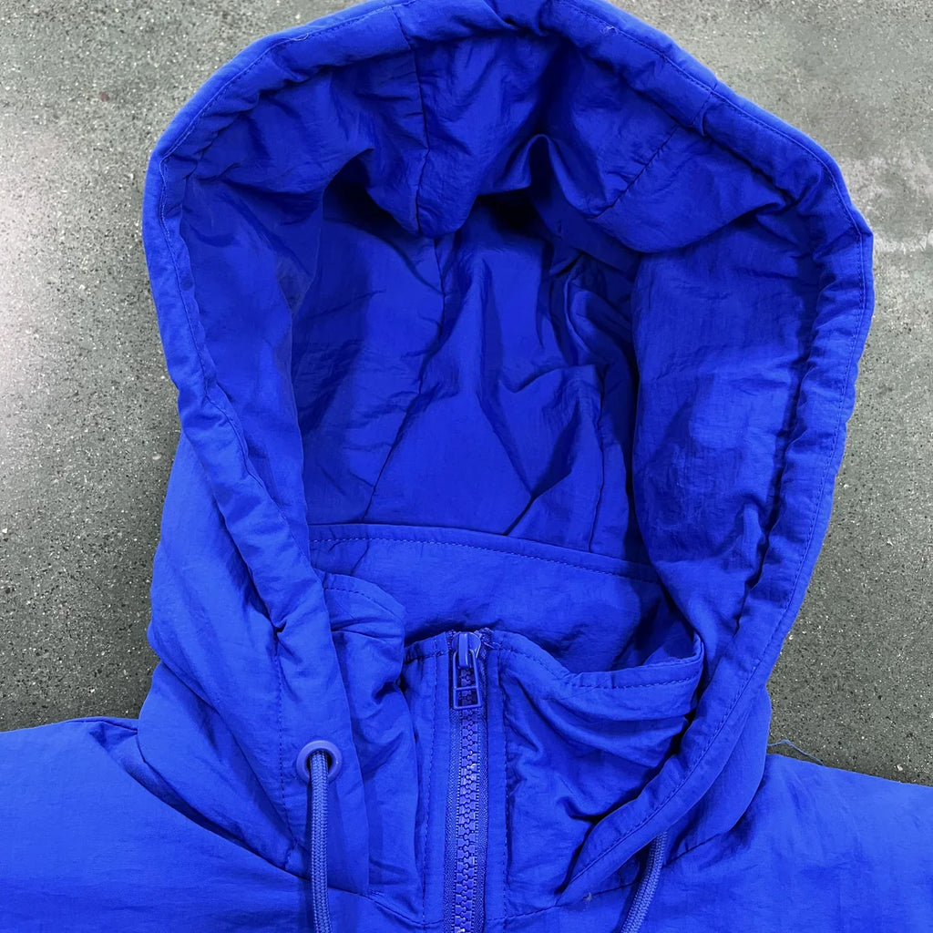 Trapstar 1/4 Zip Pullover Jacket - Blue Ironleague
