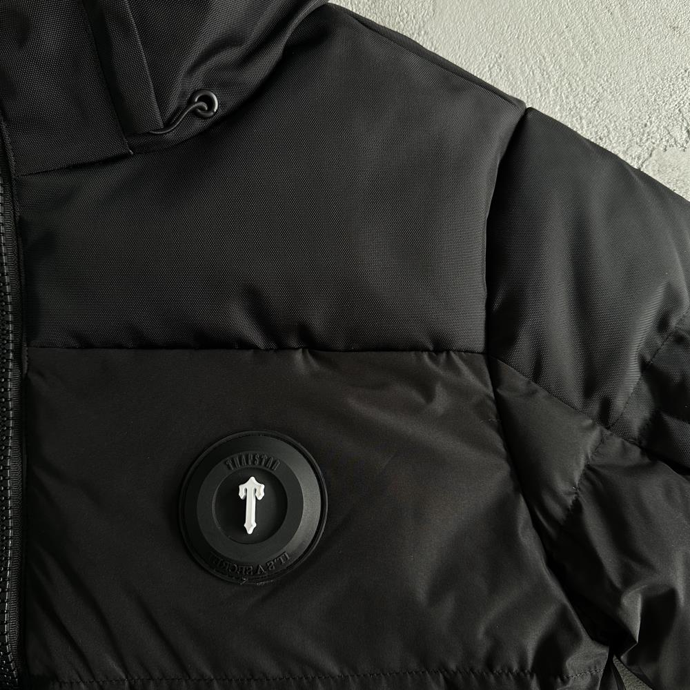 Trapstar Decoded Puffer Jacket - Black/Black Ironleague