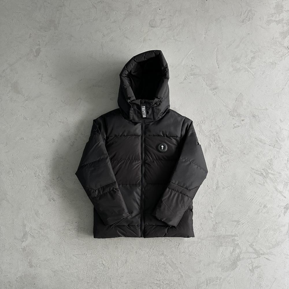 Trapstar Decoded Puffer Jacket - Black/Black Ironleague
