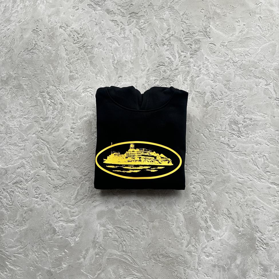 Corteiz Alcatraz Hoodie - Black/Yellow Ironleague