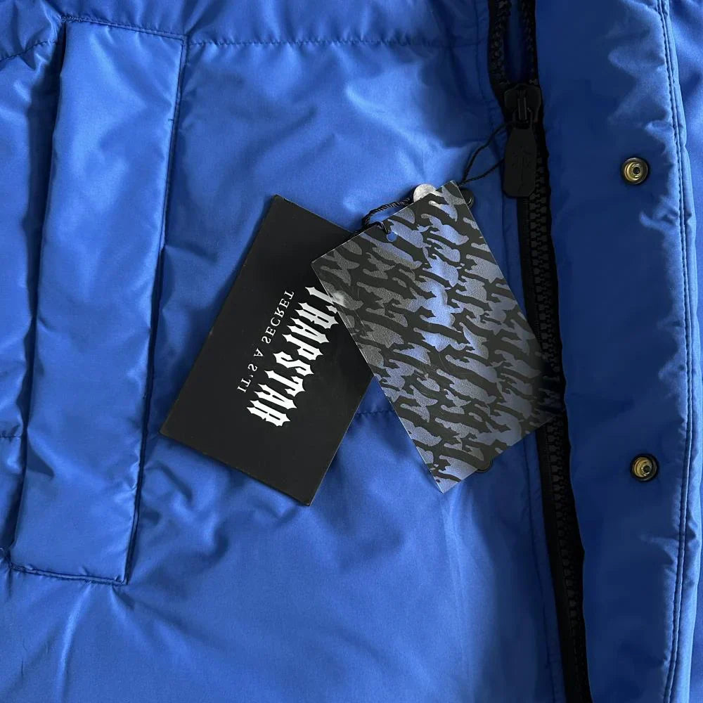 Trapstar Decoded Arch Puffer - Black/Blue Ironleague