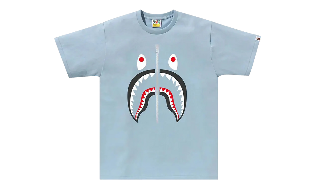 BAPE Shark Tee Sax Light Blue 001TEK301003M SAX
