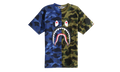 BAPE Split Camo Shark Tee Navy 1M30109009 NVY