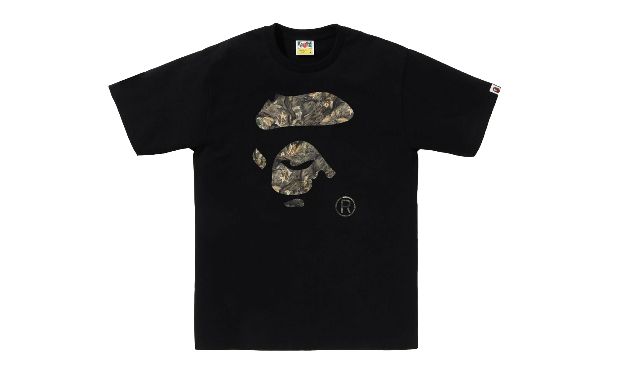 BAPE Tree Edge Camo Ape Face Tee Black / Brown 1L80110032 BLK