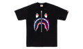 BAPE Color Camo Separate Shark Tee Black - Blue / Purple 1K80 110 021 BLACK NAVY