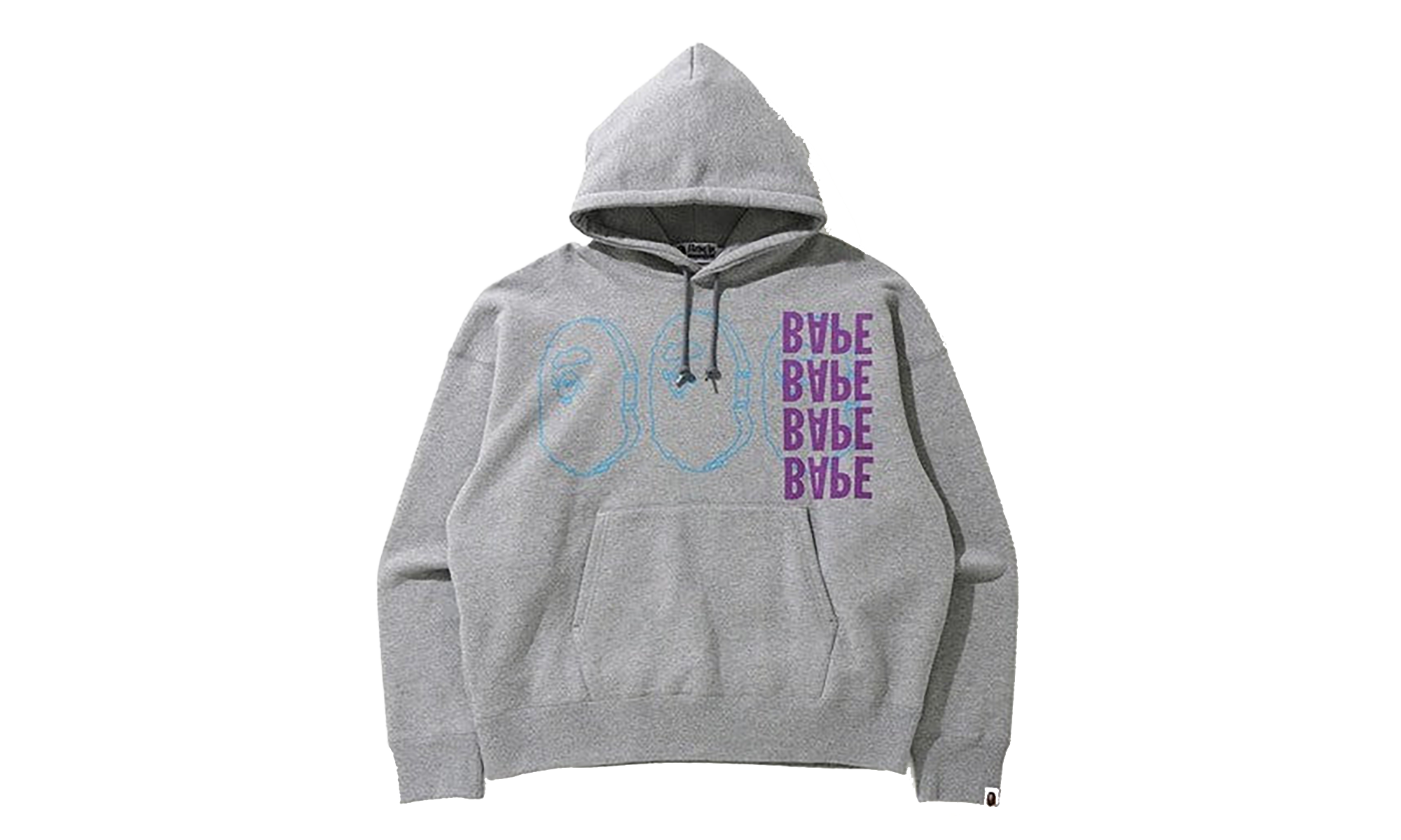 BAPE Multi Print Loose Fit Pullover Hoodie Grey 001PPH301010X GREY