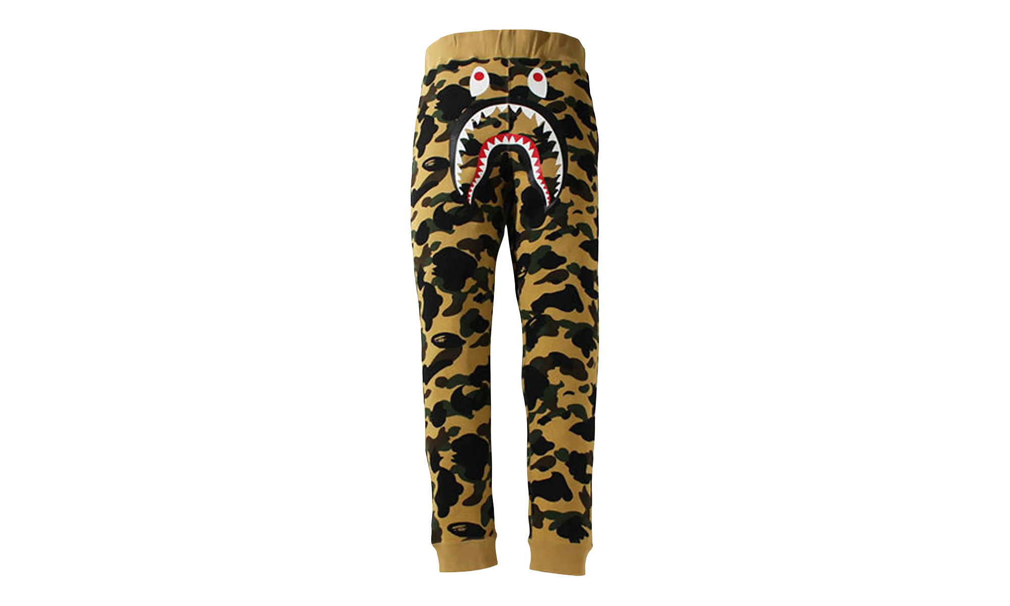 BAPE 1st Camo Shark Slim Fit Sweatpants Yellow 1H80 152 012 YELLOW